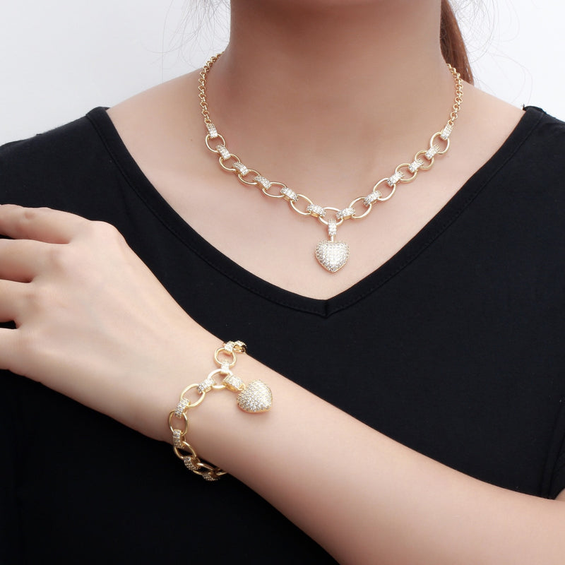 CONJUNTO COLAR E PULSEIRA LUXURY